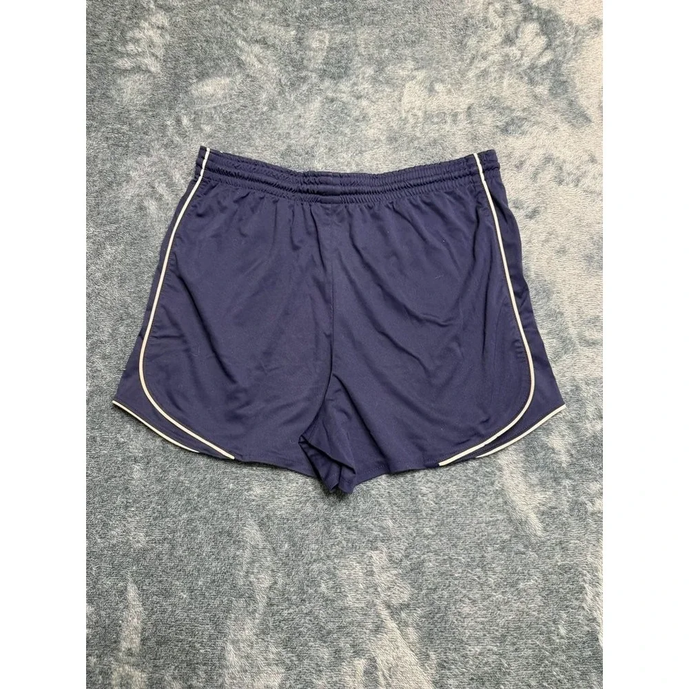 Nike Athletic Shorts Medium Women's Navy Blue Running Gym Training Logo